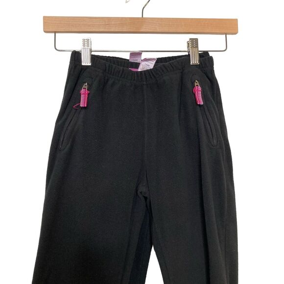 REI Lot Of 2 Girls Black Fleece Sweatpants Warmup Elastic Waist XS 6-7 - Picture 4 of 13